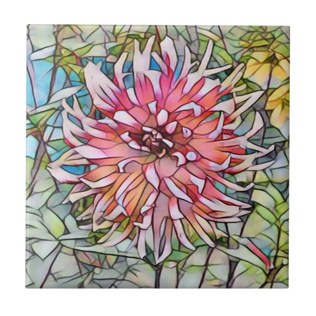 DAHLIA FLOWER TILE (Front)
