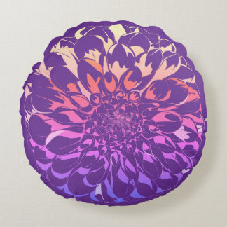 Dahlia flower violet pillow