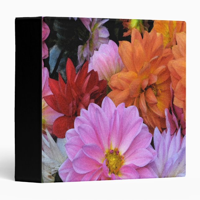 Dahlia Flowers Binder (Front/Spine)
