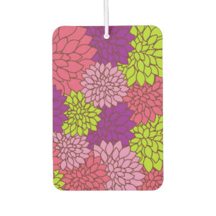 Dahlia Flowers, Colourful Flowers, Floral Pattern Air Freshener