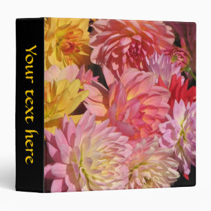 Dahlia Flowers Floral Binder