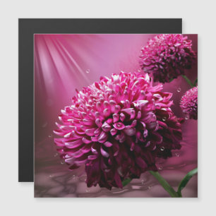 Dahlia Flowers Magnetic Invitation