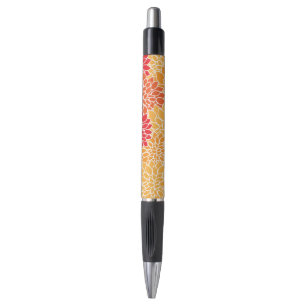 Dahlia Flowers, Pattern Of Flowers, Orange Dahlia Pen