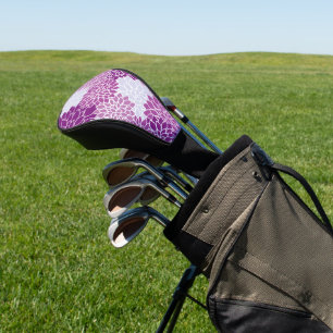 Dahlia Flowers, Pattern Of Flowers, Purple Dahlia Golf Head Cover