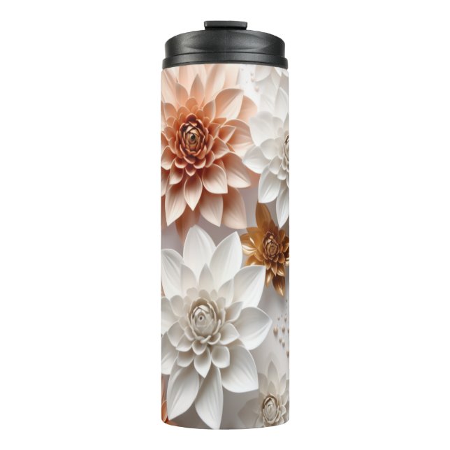 Dahlia Flowers Thermal Tumbler (Front)