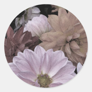 Dahlia Garden Flowers Floral Abstract Stickers