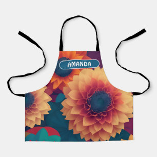 Dahlia Geometric Colourful Personalized Pattern Apron