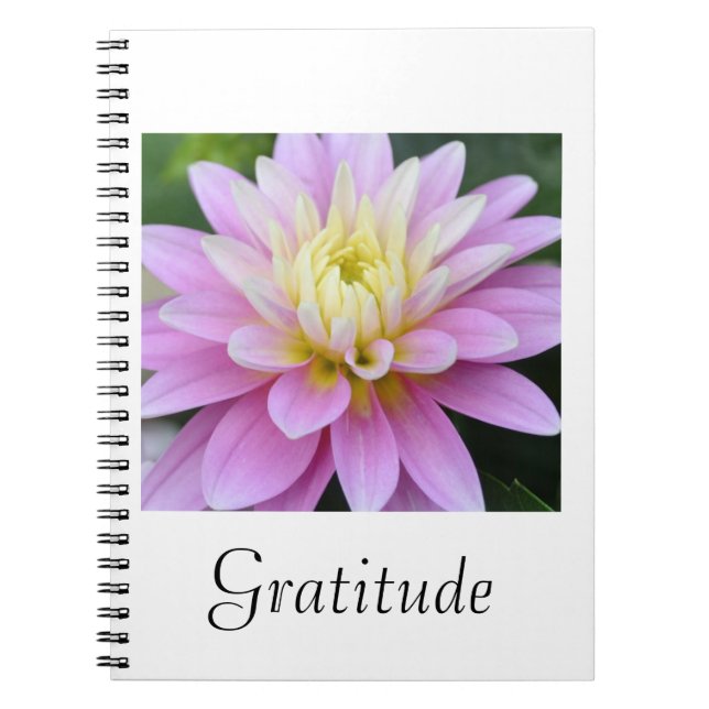 Dahlia Gratitude Journal Notebook (Front)
