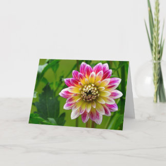 Dahlia Greeting Card, Blank Inside Card