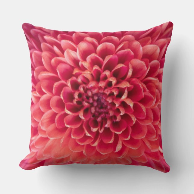 Dahlia Heart  --  Throw Pillow (Front)