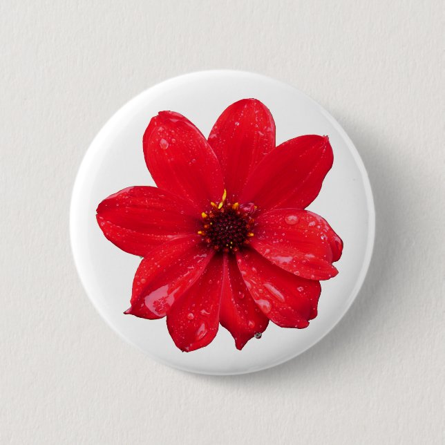 Dahlia in the Rain 2 Inch Round Button (Front)