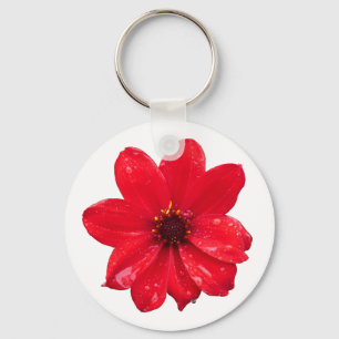 Dahlia in the Rain Keychain