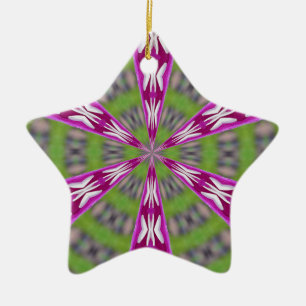 Dahlia Kaliediscope Ceramic Ornament