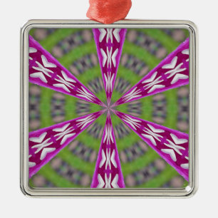 Dahlia Kaliediscope Metal Ornament