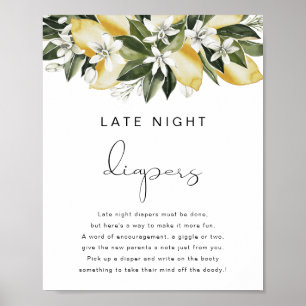 DAHLIA Lemon Late Night Diapers Poster
