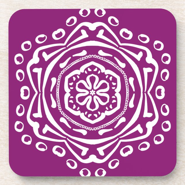 Dahlia Mandala Coaster (Front)