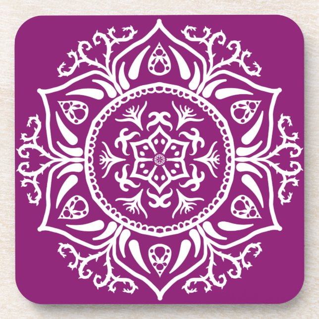 Dahlia Mandala Coaster (Front)