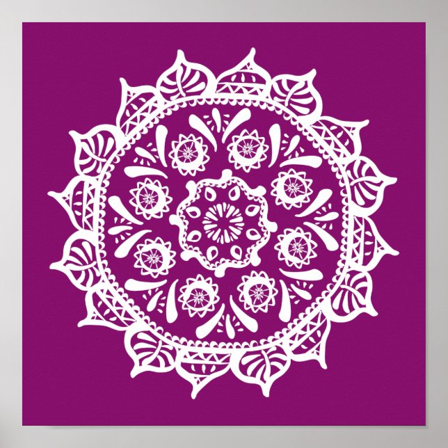 Dahlia Mandala Poster (Front)