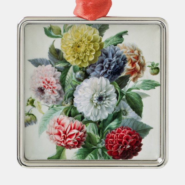 Dahlia Metal Ornament (Front)