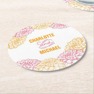 Dahlia Paper Coasters
