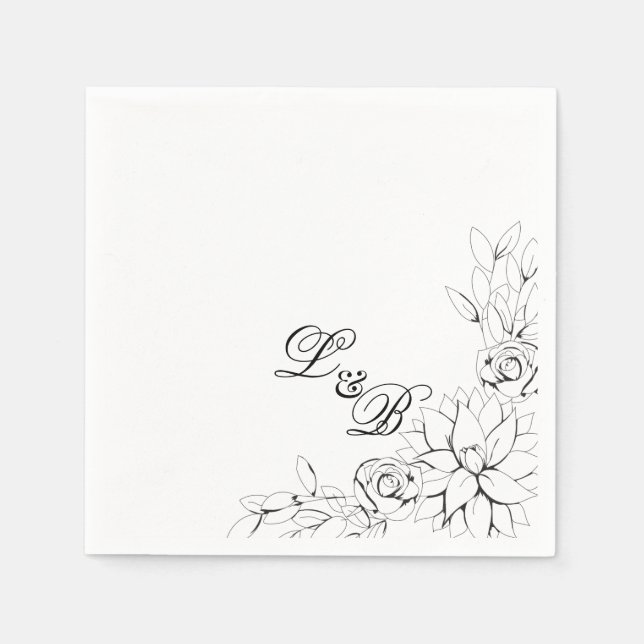 Dahlia Party Napkins (Front)