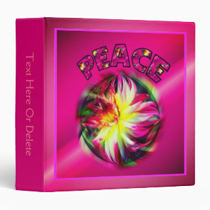 Dahlia Peace Floral Art Inspirational  Binder