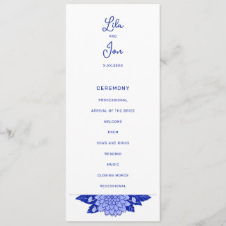 Dahlia Personalized Wedding Program