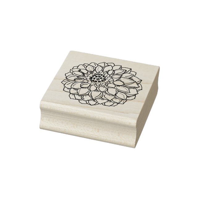 Dahlia rubber stamp (Stamp)