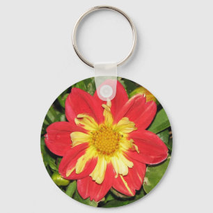 Dahlia Scarlet Keychain