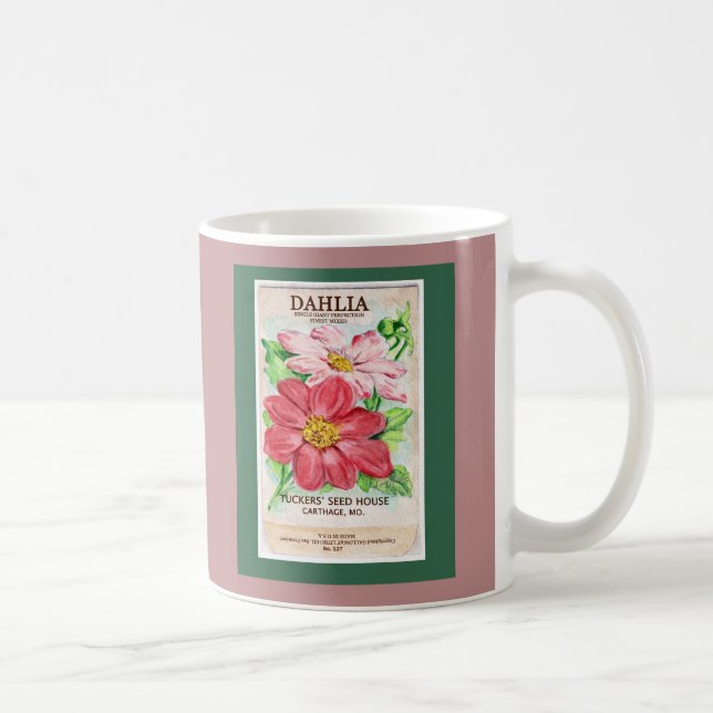 Dahlia Seed Pack Coffee Mug (Right)