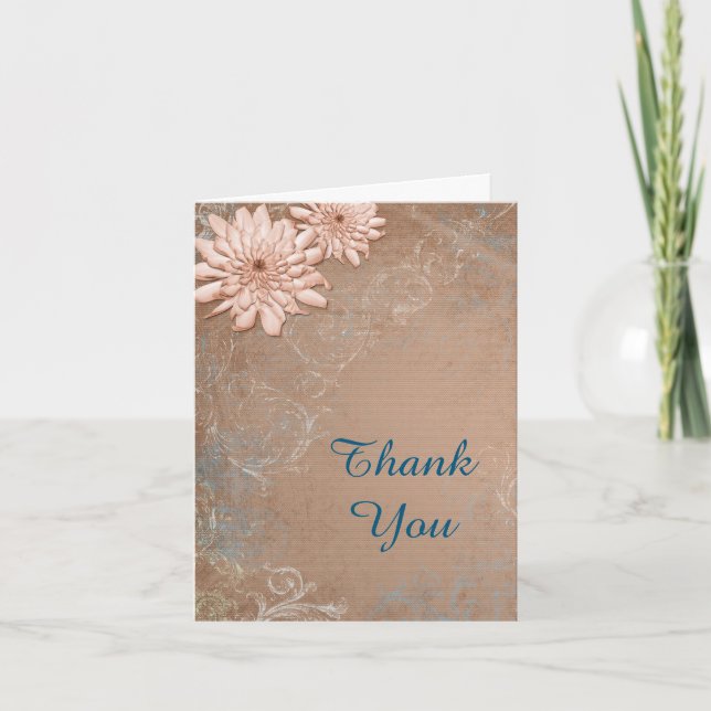 Dahlia Tourbillon de Bordure Brun et Bleu Merci (Devant)