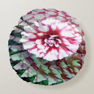 Dahlia twirl..... round pillow