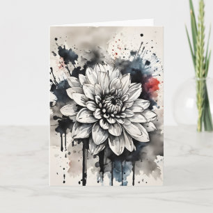Dahlia - Watercolor flowers Card