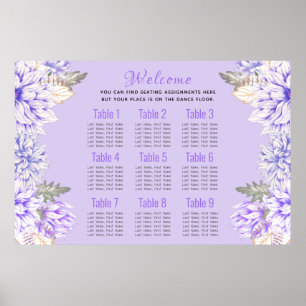 Dahlias - Amethyst Wedding Suite Seating Chart