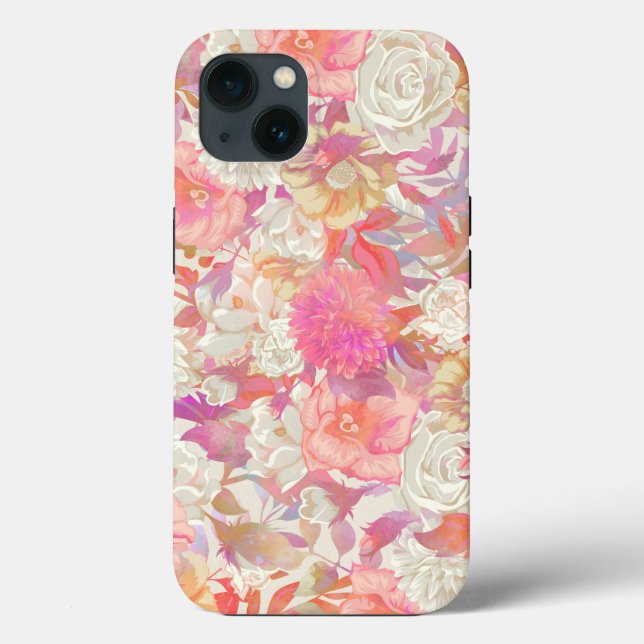 Dahlias and Rose Design  Case-Mate iPhone Case (Back)