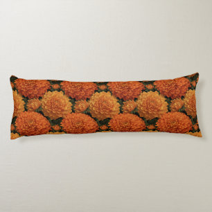 Dahlias Botanical Floor Decoration Victorian Mater Body Pillow