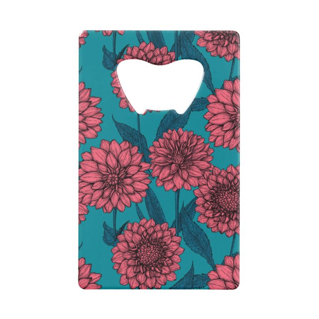 Dahlias Credit Card Bottle Opener (Front)