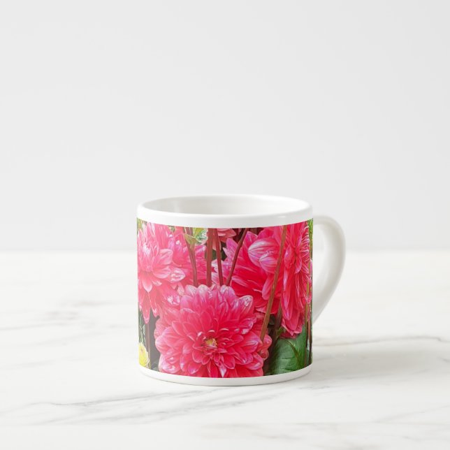 Dahlias Espresso Mug Profond Rose (Devant droit)