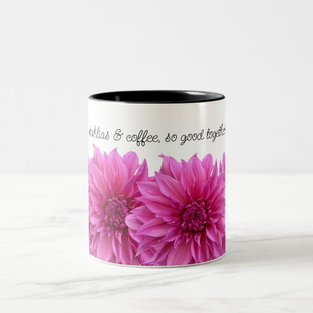 Dahlias et Mug de fleur de café (Centre)