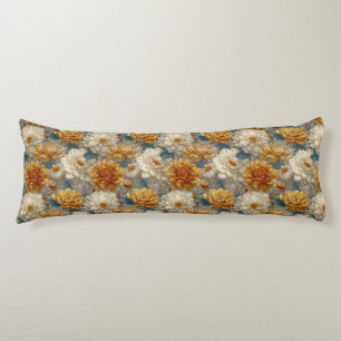 Dahlias Floral Cozy Home Luxury Travel Body Pillow