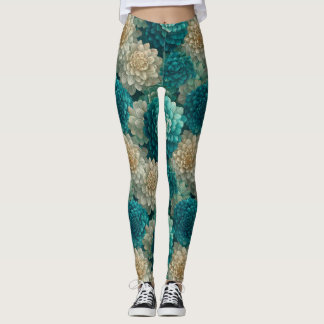 Dahlias Flower Active Wear Dahlias Petal Best Gift Leggings