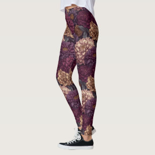 Dahlias Flower Cardio Dahlias Luxury Christmas Leggings