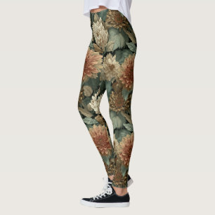 Dahlias Flower Cardio  Dahlias Petal Gift  For  Leggings