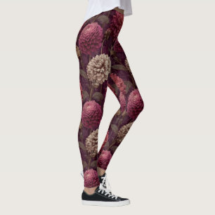 Dahlias Flower CrossFit  Dahlias Floral Wedding  Leggings