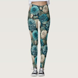 Dahlias Flower Fitness Fashion Dahlias Themed Leggings