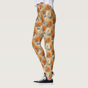 Dahlias Flower Maternity Dahlias Floral Women Leggings