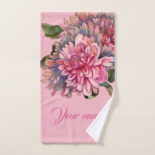 dahlias flowers hand towel (Hand Towel)