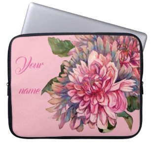 dahlias flowers laptop sleeve