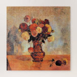 Dahlias in a Copper Vase by Gauguin Jigsaw Puzzle<br><div class="desc">Paul Gauguin's popular painting,  Dahlias in a Copper Vase,  1885.</div>