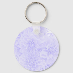 Dahlias In Blue Keychain
